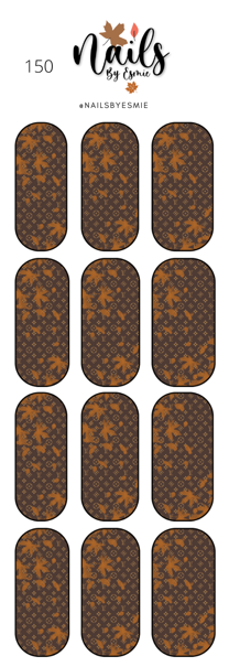 #150 LV Leaves - Full Cover Decals