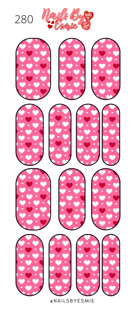 #280 Pink and Red Hearts - Full Cover Decals