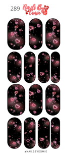 #289 Pink Airbrush Hearts - Full Cover Decals