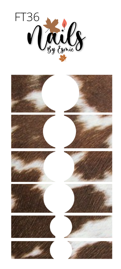 FT36 Cow Print - French Tip Decals