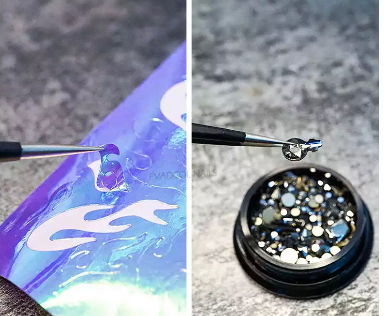 Decal/Sticker Tweezers with Rubber Tip