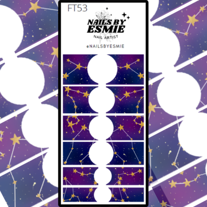 FT53 Night Sky - French Tip Decals