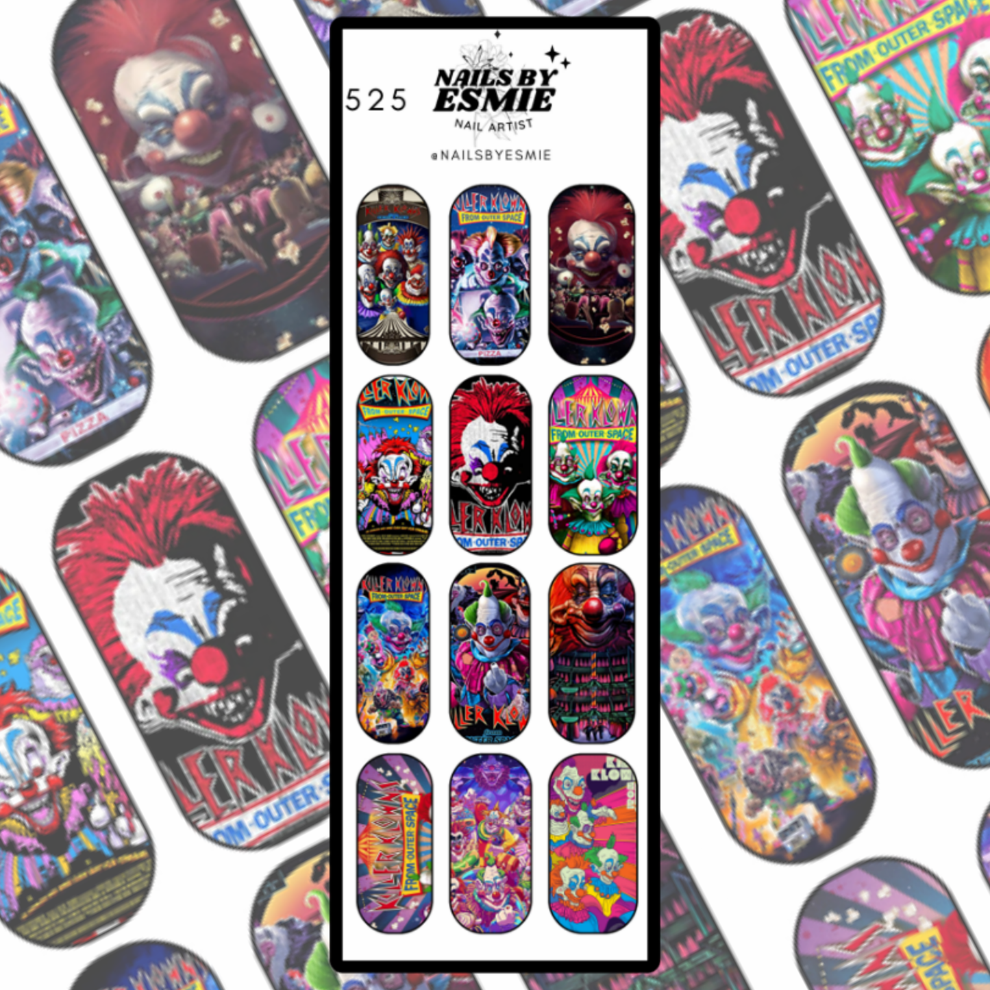 #525 - Killer Klowns From Outer Space Full Cover Decals (Long)