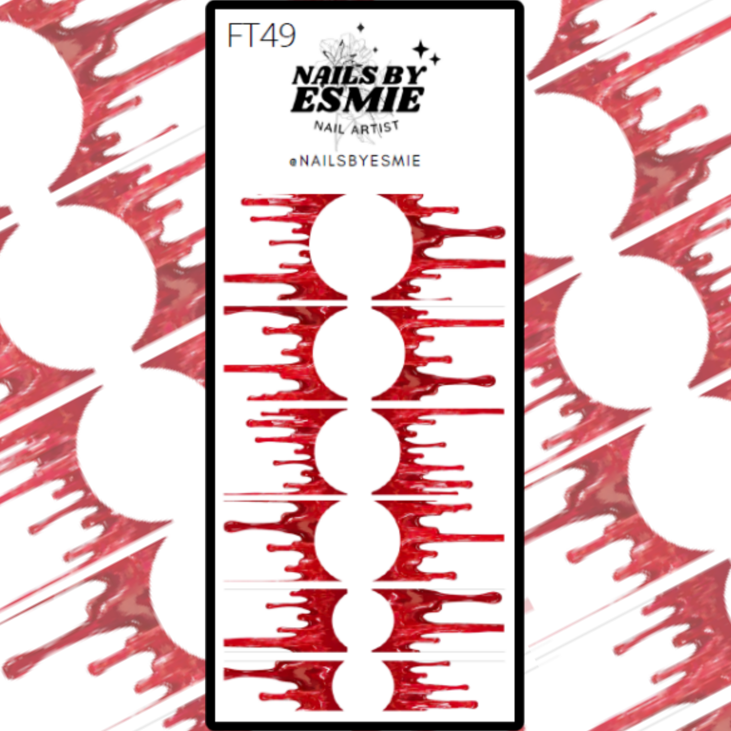 FT49 Blood Drips - French Tip Decals