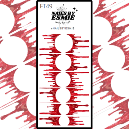 FT49 Blood Drips - French Tip Decals