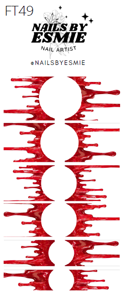 FT49 Blood Drips - French Tip Decals
