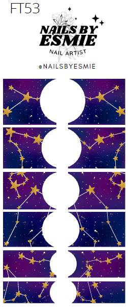 FT53 Night Sky - French Tip Decals