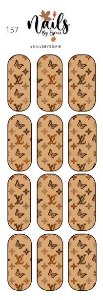 #157 LV Butterflies - Full Cover Decals