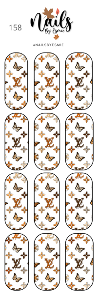 #158 LV Butterflies - Full Cover Decals