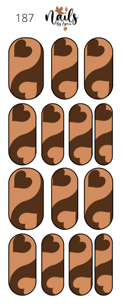 #187 Yin Yang Hearts - Full Cover Decals