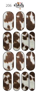 #206 Cow Print - Full Cover Decals
