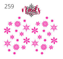 #259 Hot Pink Snowflakes