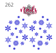 #262 Dark Blue Snowflakes