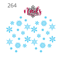 #264 Light Blue Snowflakes