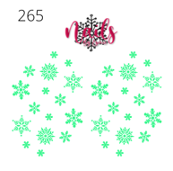 #265 Mint Green Snowflakes