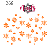 #268 Orange Snowflakes