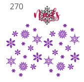 #270 Dark Purple Snowflakes