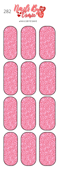 #282 Pink Conversation Hearts - Full Cover Decals