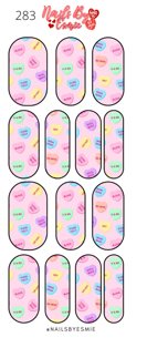 #283 Conversation Hearts - Full Cover Decals