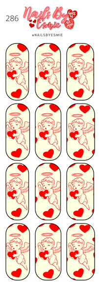 #286 Angel with Hearts - Full Cover Decals