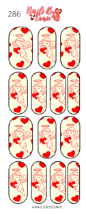 #286 Angel with Hearts - Full Cover Decals