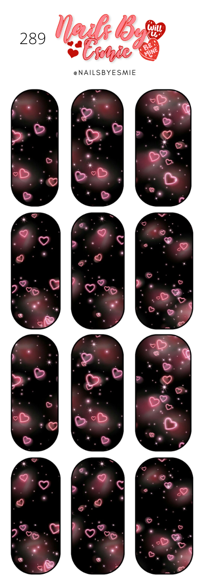 #289 Pink Airbrush Hearts - Full Cover Decals