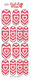 #300 Pink Hearts - Full Cover Decals