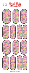 #303 Conversation Hearts - Full Cover Decals