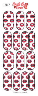 #307 Red Lips - Full Cover Decals