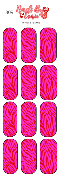 #309 Pink Zebra - Full Cover Decals