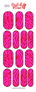 #309 Pink Zebra - Full Cover Decals