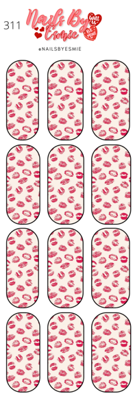 #311 Red Lips - Full Cover Decals