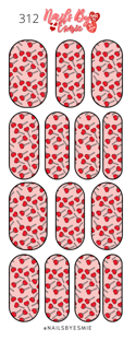 #312 Red Heart Lollipops - Full Cover Decals