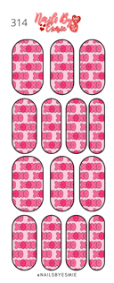 #314 XOXO Pink - Full Cover Decals