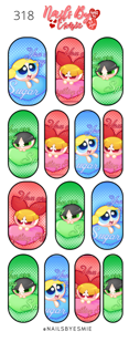 #318 Powerpuff Girls - Full Cover Decals