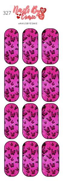 #327 Pink Butterflies - Full Cover Decals