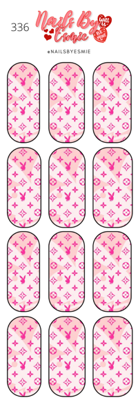 #336 Pink Playboy LV - Full Cover Decals