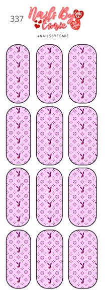 #337 Purple Playboy LV - Full Cover Decals