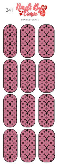 #341 Pink Playboy LV - Full Cover Decals