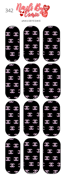 #342 Black & Pink Chanel - Full Cover Decals