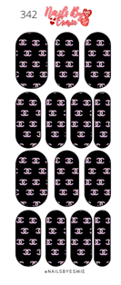 #342 Black & Pink Chanel - Full Cover Decals