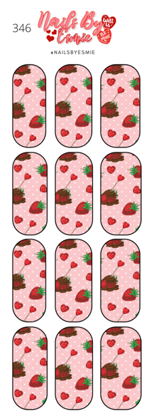 #346 Chocolate Covered Strawberries - Full Cover Decals