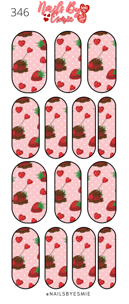 #346 Chocolate Covered Strawberries - Full Cover Decals