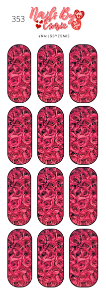 #353 Red Roses - Full Cover Decals