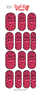 #353 Red Roses - Full Cover Decals