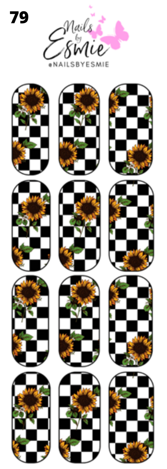 #79 Checkered with Sunflowers